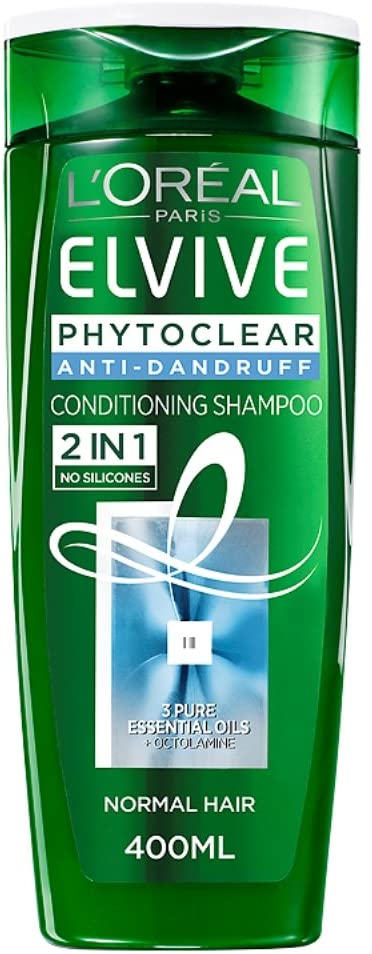 L'Oreal Elvive Phytoclear Anti-Dandruff 2 in 1 Shampoo 400ml