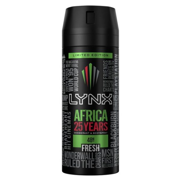 Lynx africa aerosol body spray deodorant 150ml