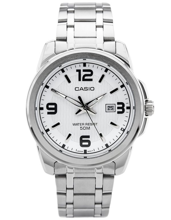 Casio MTP-1314D-7A Enticer Series Analog White Dial Stainless Steel Men's Watch